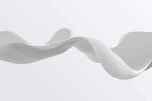 ondas suaves de tela de seda blanca abstracta. ilustración 3d de superficie minimalista