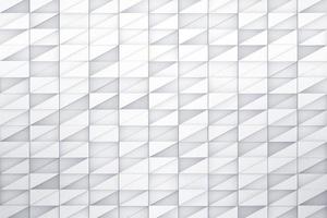 fondo abstracto de mosaico isométrico blanco. formas geométricas de triángulos que se mueven hacia arriba y hacia abajo aleatoriamente representación 3d foto
