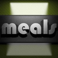 meals word of iron on carbon photo
