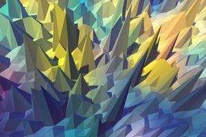 3d abstract geometric background. Acute holographic vivid polygon shape photo