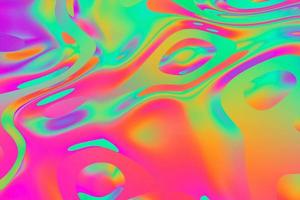 Iridescent holographic liquid gradient 3d render background photo