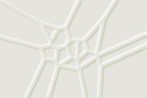 Abstract white voronoi diagram background. Geometric mosaic backdrop. 3D Illustration in Neumorphism style photo