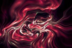 Generative art with liquid depictions on dynamic red 3d rendering background photo