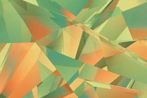 Digital crystal broken glass green background 3d illustration. Trendy kaleidoscope reflection polygon texture photo