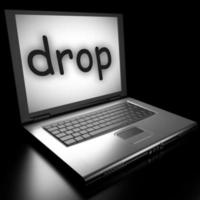 drop word on laptop photo