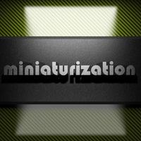 miniaturization word of iron on carbon photo