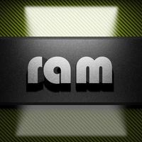 ram word of iron on carbon photo