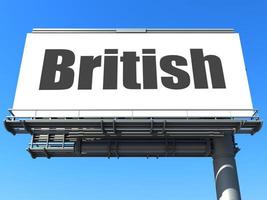 British word on billboard photo