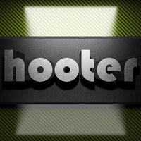 hooter palabra de hierro sobre carbono foto