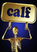 calf word and golden skeleton photo