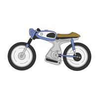 diseño de ilustración de dibujos animados de motocicleta clásica