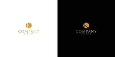 Modern and luxury letter K initials logo design 4 vector