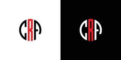 diseño moderno y único del logotipo de las iniciales crf de la letra 1 vector