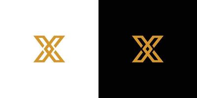 diseño moderno y único del logotipo de las iniciales de la letra x vector