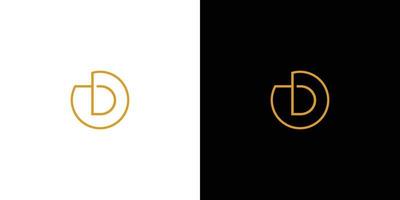 Modern and unique letter D initials logo design vector