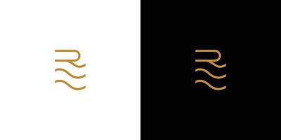 Modern and luxury RE letter initials logo design vector