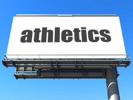 athletics word on billboard photo