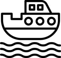 Ilustración de diseño de icono de vector de barco