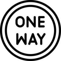 One way Vector Icon Design Illustration