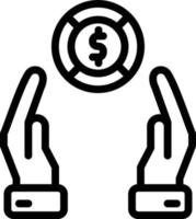 ilustración de diseño de icono de vector de caridad