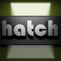 hatch word of iron on carbon photo