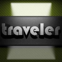 traveler word of iron on carbon photo