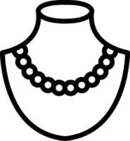 icono de vector de collar de perlas