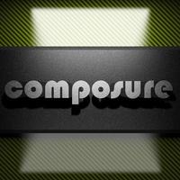 composure word of iron on carbon photo
