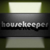 housekeeper word of iron on carbon photo