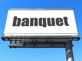 banquet word on billboard