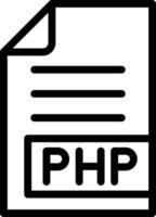 ilustración de diseño de icono de vector de php