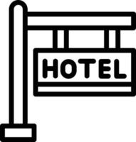 ilustración de diseño de icono de vector de signo de hotel