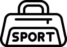 ilustración de diseño de icono de vector de bolsa de deporte