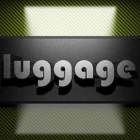 luggage word of iron on carbon photo