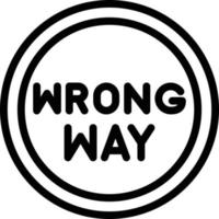 Wrong way Vector Icon Design Illustration