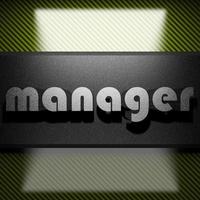 manager word of iron on carbon photo