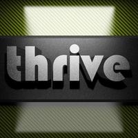 thrive word of iron on carbon photo