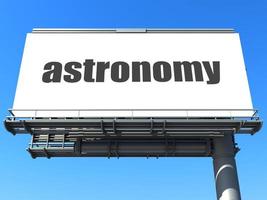 astronomy word on billboard photo