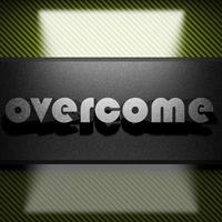 overcome word of iron on carbon photo