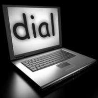 dial word on laptop photo