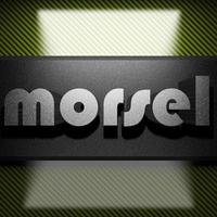 morsel word of iron on carbon photo