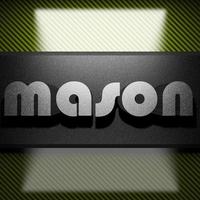 mason word of iron on carbon