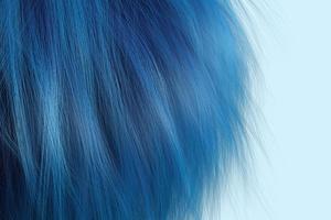 Blue soft hairstyle 3d background. Gentle and soft hair texture. Modern abstract illustration 3d render photo