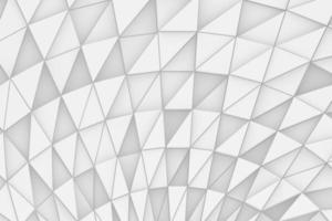 White curved geometric mosaic abstract background. Abstract triangles 3d render illustration photo