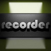 recorder word of iron on carbon photo