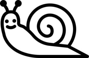 Ilustración de diseño de icono de vector de caracol