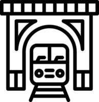 ilustración de diseño de icono de vector de túnel de tren