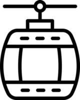 ilustración de diseño de icono de vector de teleférico