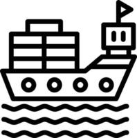 Cargo ship Vector Icon Design Illustration