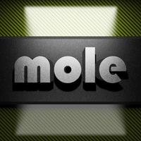 mole word of iron on carbon